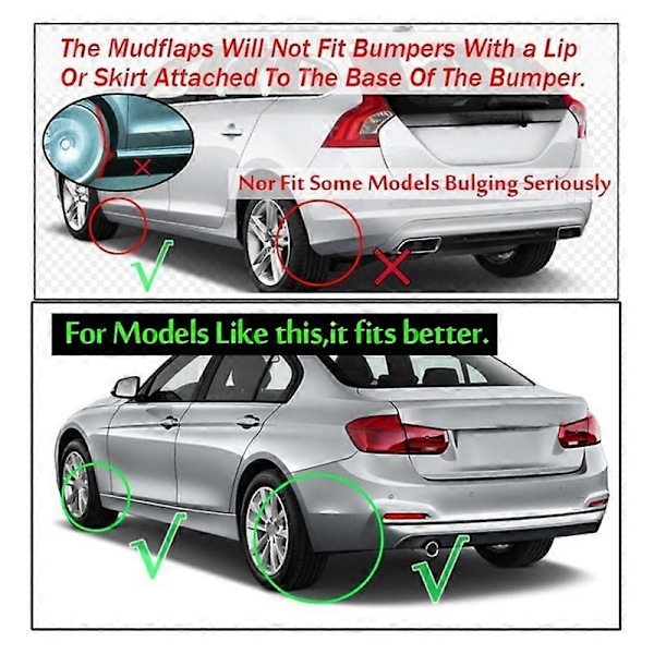 Stänkskydd Bil Stänklappar Mudguard För 3 5 7-serien E30 E46 E90 E91 E92 E93 E60 F10 F11 G30 E38 E65 F01