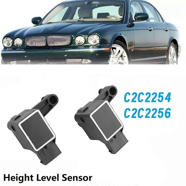 2 ST Bakre Luftfjädring Höjdnivåsensor C2C2254 C2C2256 för Jaguar XJ8 XJR 2004-2009 Strålkastare V