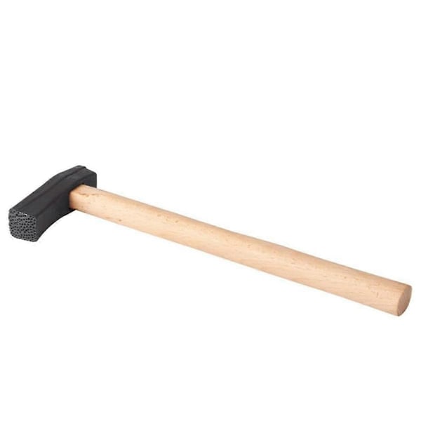 Tekstuurivasara DIY-korujen valmistukseen - Neliömäinen, puukahvalla, metalliset kuviot, muotoilutyökalut nro 4