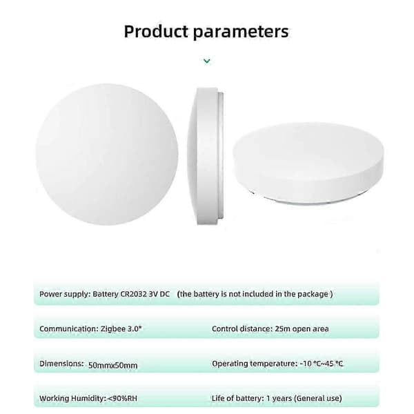 Tuya Zigbee Enheter Knapp Scen Switch Intelligent Länkning Smart Switch Batteridriven Automation