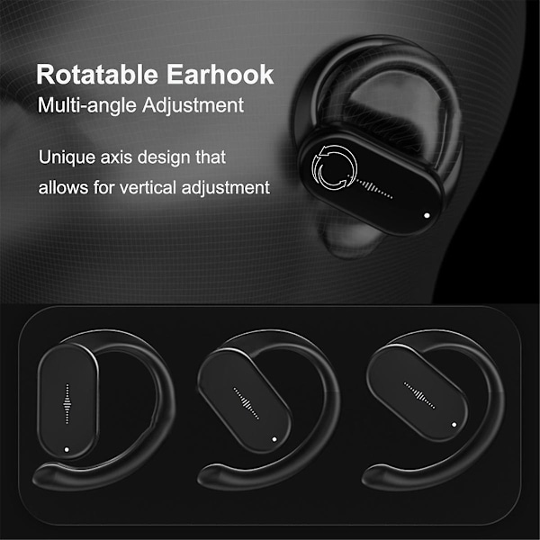 Langattomat TWS-kuulokkeet Syvä basso Käännettävä korvakoukku Bluetooth-kuulokkeet mikrofonilla kuljettajille