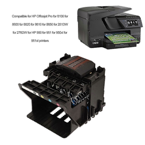Tulostuspää 950 951 950xl 951xl Tulostuspään vaihtosarja Hp Officejet Pro 8100 8600 8620 8610 8650 251dw 276dw 2025 walkbee SZRH A-G -tulostimille
