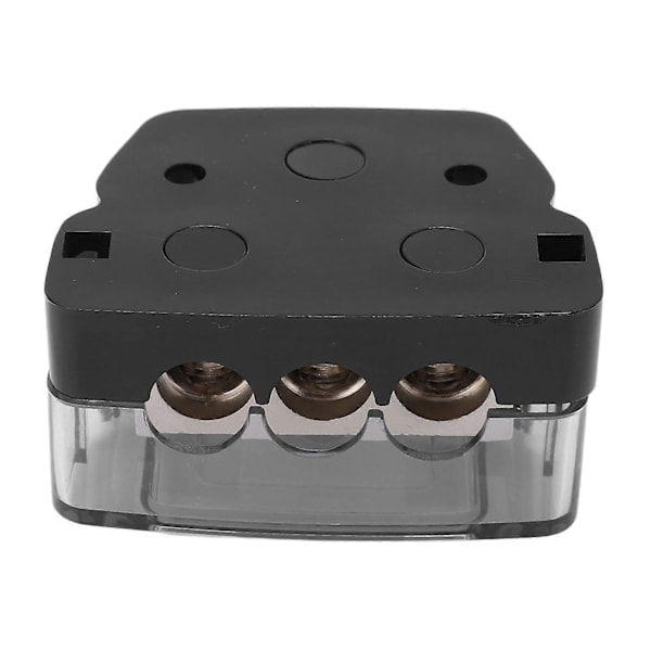 3-veis strømfordelingsblokk jordingsfordeler lydsplitter 0 Gauge inn 4 Gauge ut Universal for bil