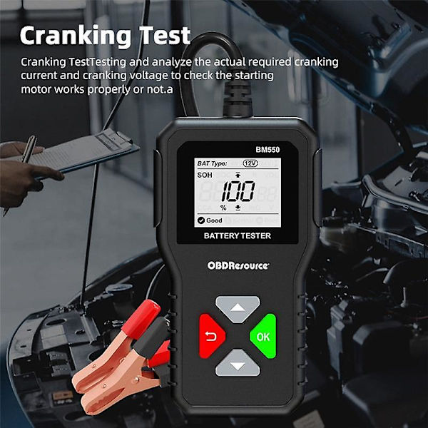 BM550 Auton Akun Testauslaite 6V 12V 24V 100-2000 2Ah-220Ah Akun Järjestelmän Tunnistus Automaattinen Akun Analysaattori