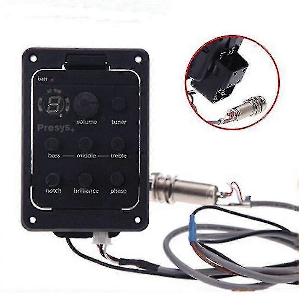 Fishman 4-kaistainen 301 Eq Viritin Piezo Mikrofoniesiintulo Blend Akustinen Kitara Mikrofonivahvistin