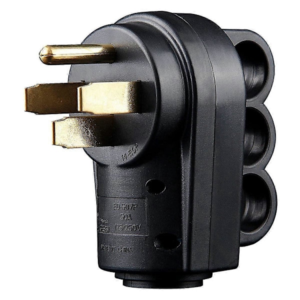 RV Urosliitin Vaihto Virtapistoke 50A 14-50R 125V/250V, Raskas, Matkailuvaunu, RV Tarvikkeet (Uros)