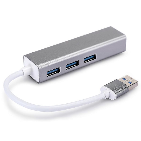DM HE83 Aluminiumlegering Kablet Netværkskort 100M USB 3.0 HUB Adapter USB til RJ45