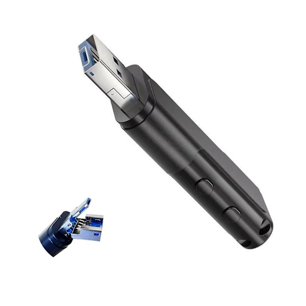Digital röstinspelare U-disk Flash-enhet Ljud Aktiverad Diktafoninspelningsenhet Professionell 32G Lagringskort med USB & Micro USB-gränssnitt