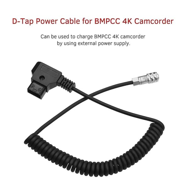 D-tap til BMPCC 4k 2-benet låsende strømkabel til Blackmagic Pocket Cinema Camera 4k til Sony V Mount
