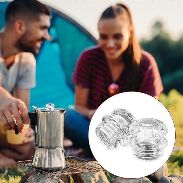 2 stk. Percolator Glas Top Udskiftning, Percolator Kaffekande Top Udskiftning Glas Knop Top Kaffe Po