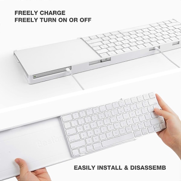 BESTAND Justerbart skrivbordsställ för Apple Magic Trackpad 2/3/Magic Keyboard 2/3