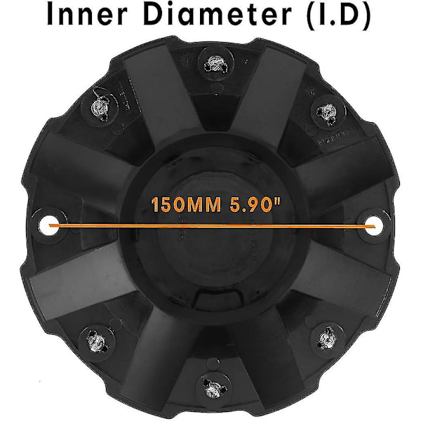 Ln-180mm 7.09in Vannekeskikannet C806805-1 C108015-16b01 C806806 Vannekeskikannet, 4 kpl Musta Keskuskansi Vaihto
