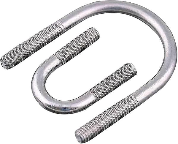 304 Rustfritt Stål U-bolt, U-bolt Med Muttere, M6 60mm, 3 stk