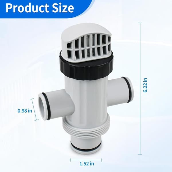 11872 Double Split Hose Plunger Valve Compatible with Intex Replacement Part for Above Ground Pool and Pool Accessories