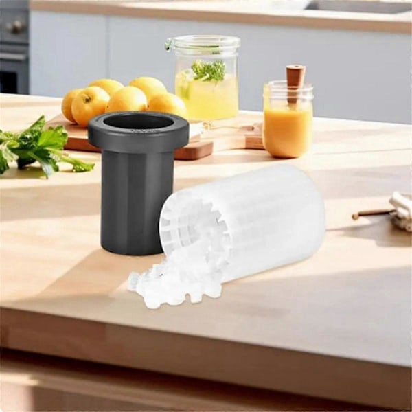 Isterningebakke Mini Isterning Maker Form Cylinder Silikone Isbakke til Fryser Nem Frigørelse Klem Isgitter
