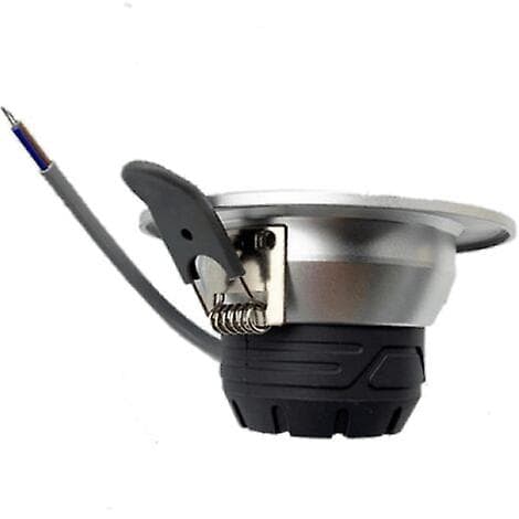 5w Rund LED Innfelt Spot Silver Hvitt Lys.