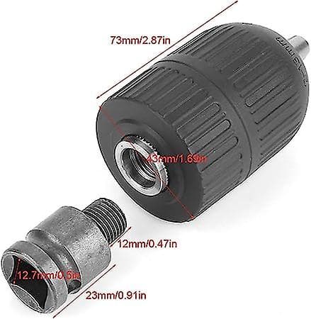 2-13mm Borrchuckadapter 1/2\"-20unf Plast Nyckellös Borrchuck