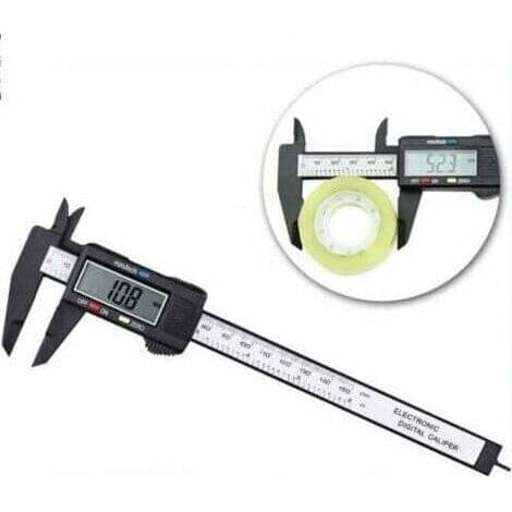 150 mm LCD digital skyvelære, elektronisk måleverktøy, vernier mikrometer, svart
