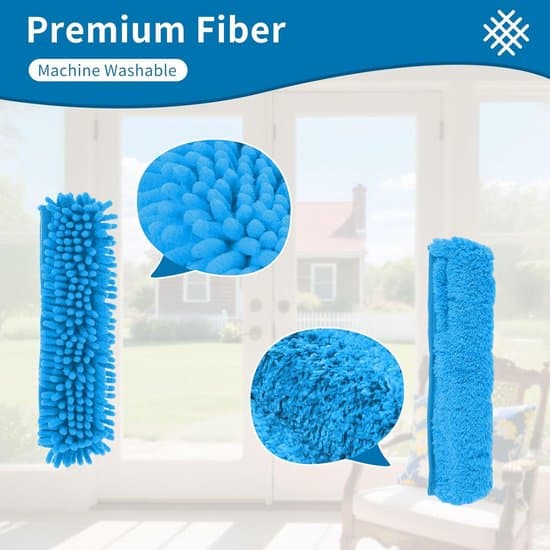 Telescopic Window Cleaner, Window Squeegee, Window Cleaning Kit, Long-Handled Window Cleaning Equipment (Blue)