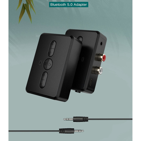 Bluetooth Audio Receiver Transmitter BT 5.0 3.5mm Stereo AUX Musik Trådløs Adapter Håndfri Opkald