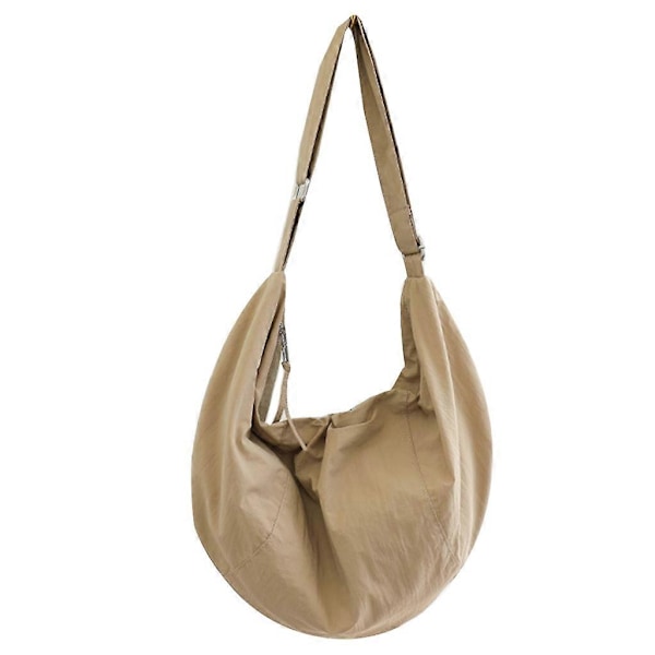 Enkel Crossbody Väska för Kvinnor Nylon Axelväska Dumpling Väska Satchel Väska-FÄRG: Ljusrosa