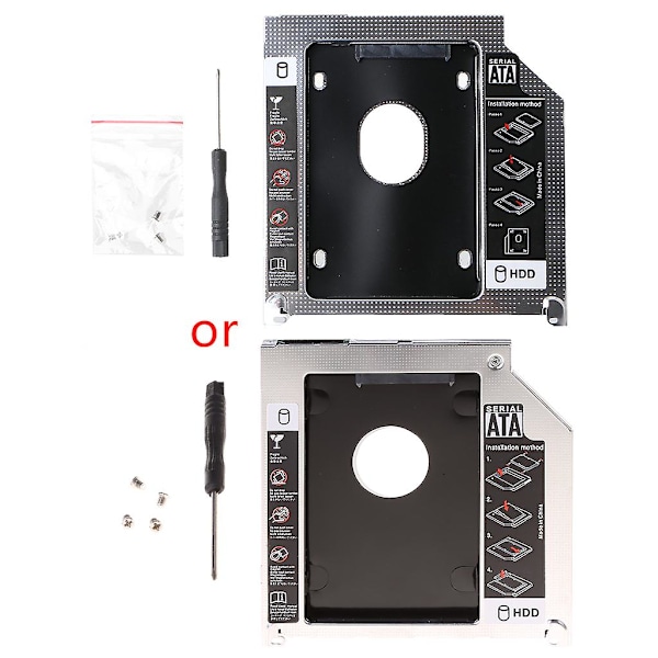 Hdd Caddy Adapter Bay Sata Ssd Bracket För Macbook Pro A1278 A1286 A1297 9.5mm