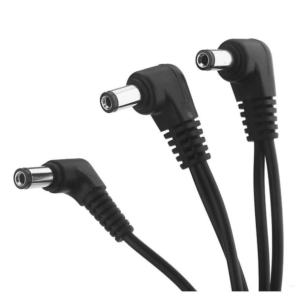 3-vägs elektrod Daisy Chain-kabel koppartråd för gitarr effekter strömförsörjningsadapter Spli