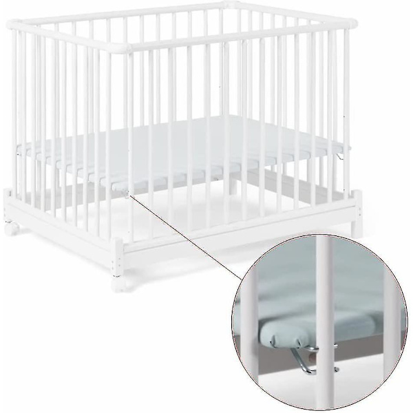 Kryc Baby Legestue Højdejusterere, 4-pak Galvaniseret Stål Riser Til Flere Legestuer Og Møbelhjørnebeskyttere Sæt Af 4, Klar Og Pvc