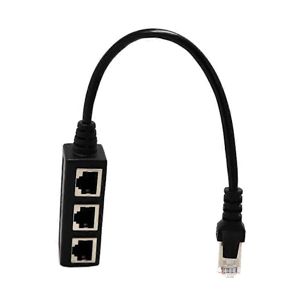 RJ45 Splitter-kontakt 1 til 3 veier Ethernet-kabel Socket Adapter 8P8C Hub