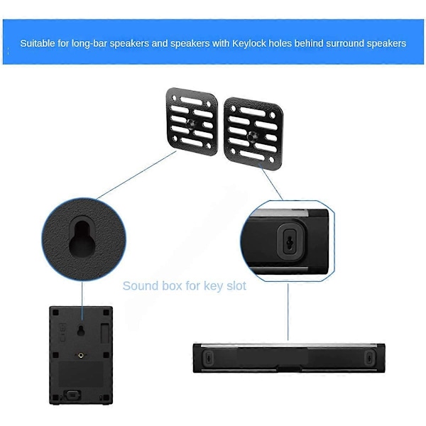 Väggfästen för SoundBar för Yamaha SR-C20A YAS-207 YAS-209 YAS-108 YAS-109 Soundbar för Sony HT