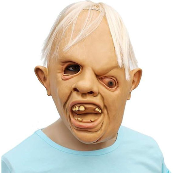 Halloween Mask Nyhet Latex Läskig Skräck Sloth Mask Make Up Festdräkt