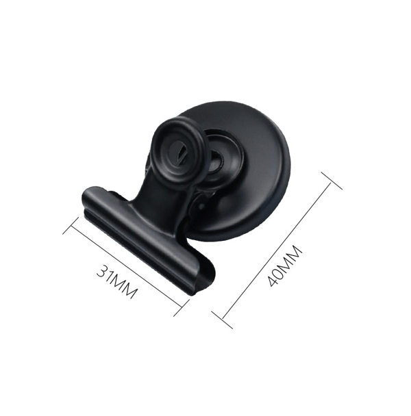 Magnet Clips, Refrigerator Magnet Clips, Suitable for Home, Office, and School (Black (10-pack))