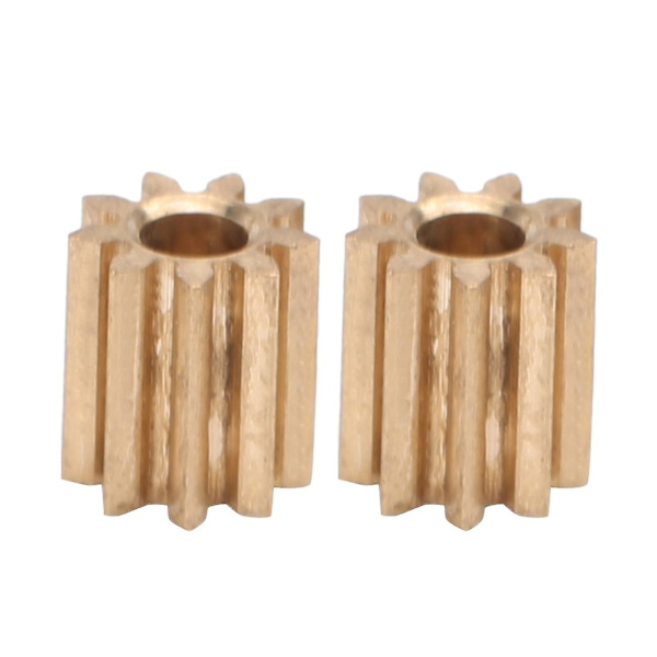 2 st Motor Pinion Gear i mässing, ersättning för Duplo Intelli Lok-modul 0,4 9 tänder -gt