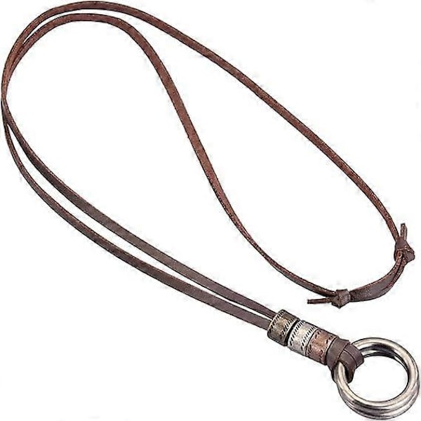 Nahkainen kaulakoruketju monikerroksinen puinen riipus kaulakorut vintage-korut boho pitkä neulepusero kaulakoru naisille miehille