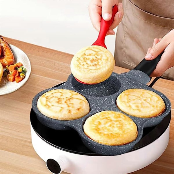 Stekpanna för Stekta Ägg 4 Koppar Non-Stick för Frukost Restaurang Köksredskap