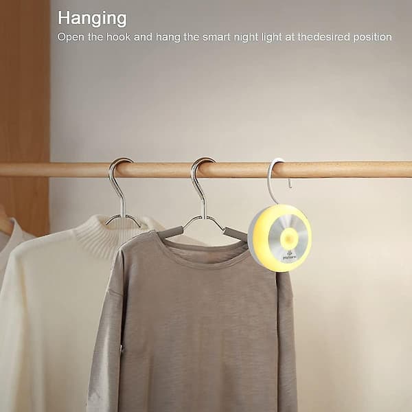 2 Stk. Bevægelsessensor Lys, Trappelys, LED Natlys, USB Gave