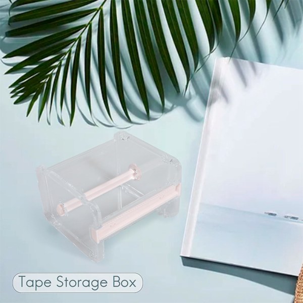 4 Pak Gennemsigtig Synlig Bordplade Multi Washi Maskeringstape Dispenser, Tape Skærer, Rulle Tapeholder