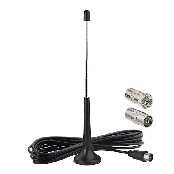 DAB FM Radioantenn Teleskopisk FM Mast FM-antenn med Magnetisk Bas och 3m Förlängningssladd