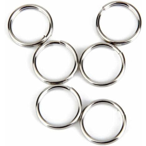 Splitringe til nøgleringe 1,2 mm x 12 mm pakke med 100 stk. - Sølv