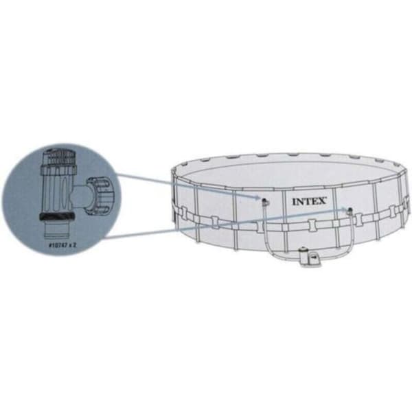 Intex 2-pack ovanmarkspistonventiler med tätningar och muttrar