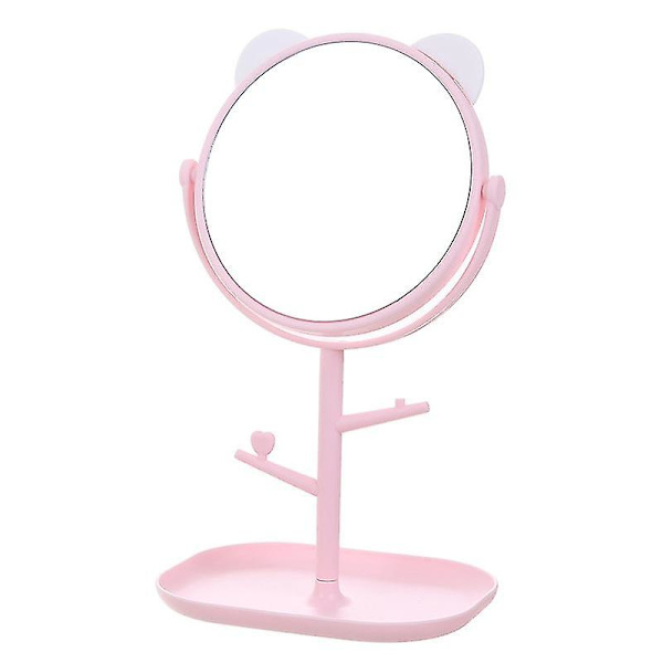 Sängspegel - smink spegel i söt kattöronform - rosa