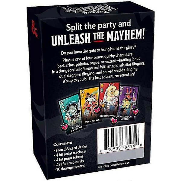 Dungeons & Dragons Dungeon Mayhem | Dungeons & Dragons Kortspel | 2-4 Spelare, 120 Kort