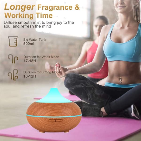 Ultralyd luftfukter med aromalampe 500 ml lys brun