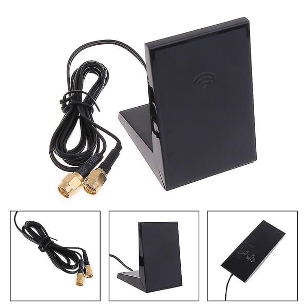 2.4GHz 5GHz Antenne med Magnetisk Base til PC Desktop Computer WiFi Trådløs Router