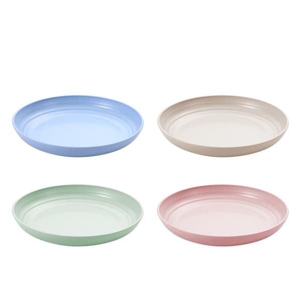 Middagstallrikar - Inget märke - 20 cm - Okrossbar plast - 4-pack - Tål diskmaskin