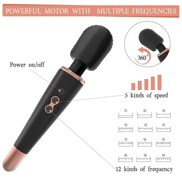 Sladdlös Stavmassager, uppladdningsbar Rygg Nacke Personlig Massager För Kvinnor Par