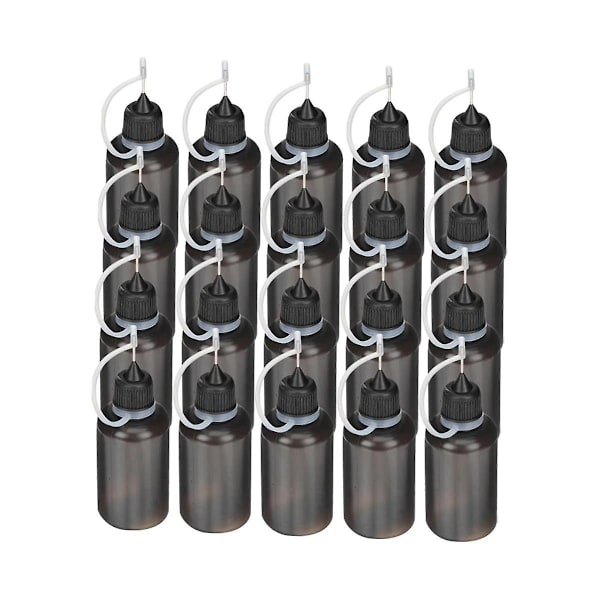 30ML/1Oz Limflaskor 24st Bärbara Spetsflaskor Spetsig Mun Lim Applikatorflaskor Vattenflaska