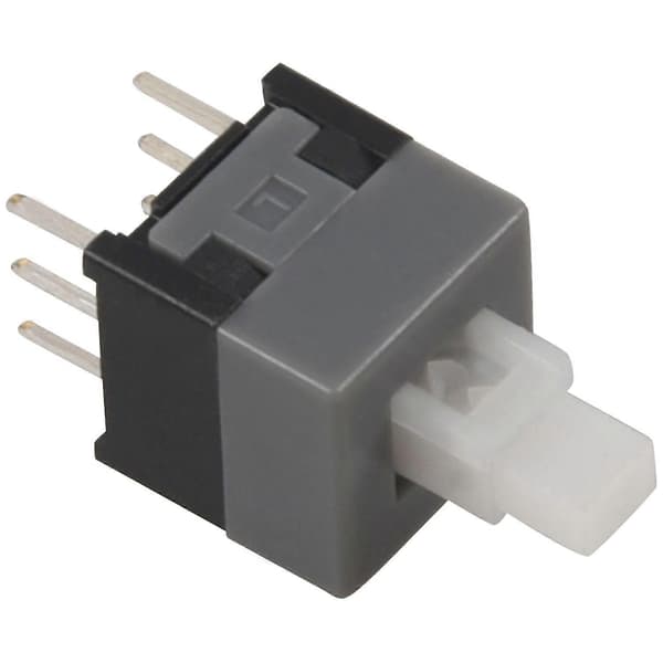 6-pins DPDT Latching Tact Tactile Trykknappbryter 20 stk