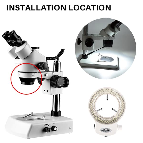 144 LED Ringlys for Mini Lampe Lys 6000k 0-100% Justerbar Hvit
