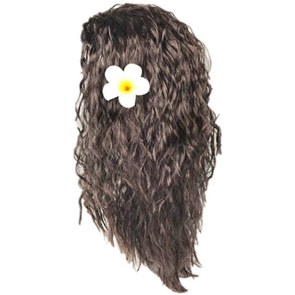 Lasten tyttöjen anime Polynesia Prinsessa Vaiana Peruukit Havaijilainen Cosplay Juhlapuku Hiukset Hieno 2025th